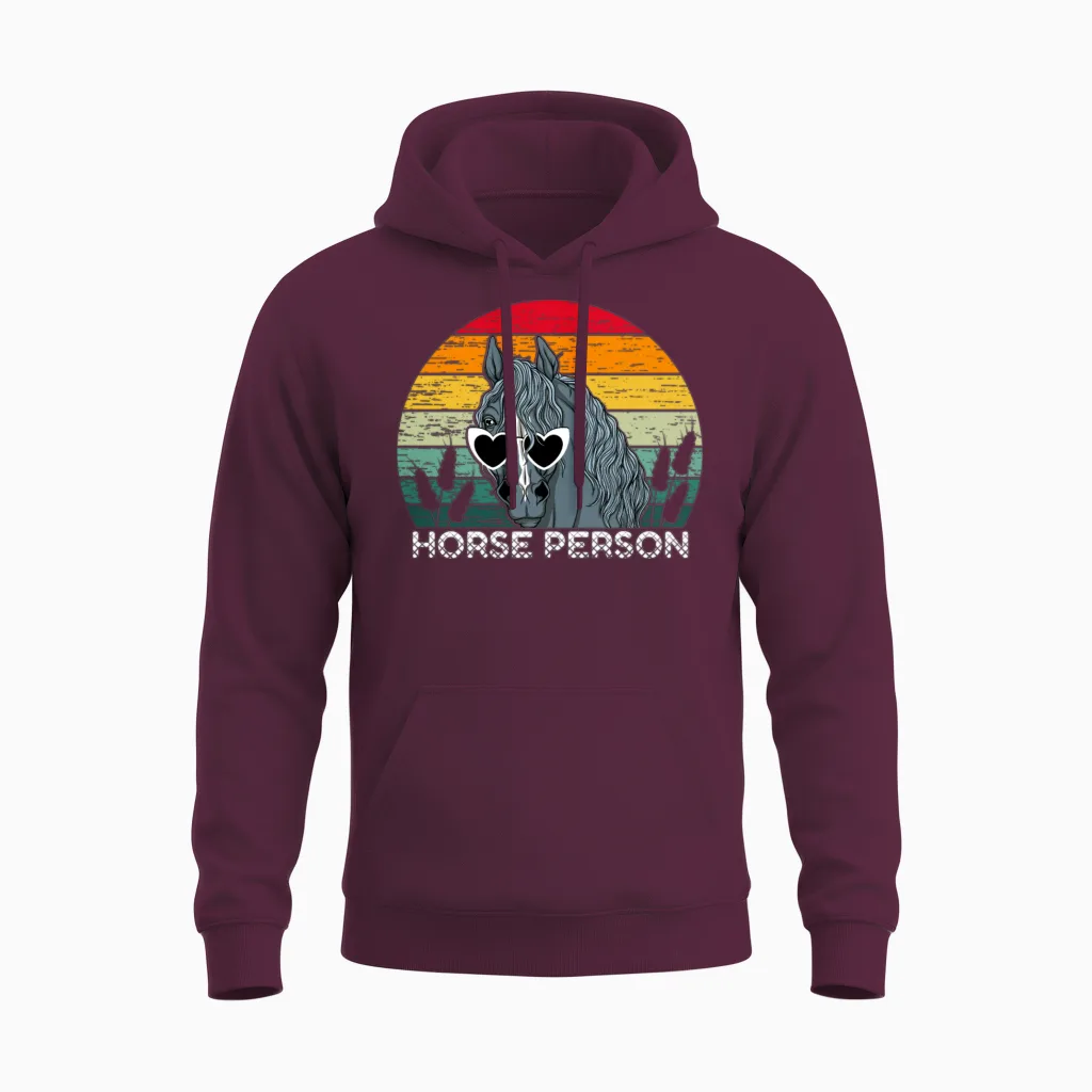 Horse Person Lovers Unisex Hoodie in Maroon