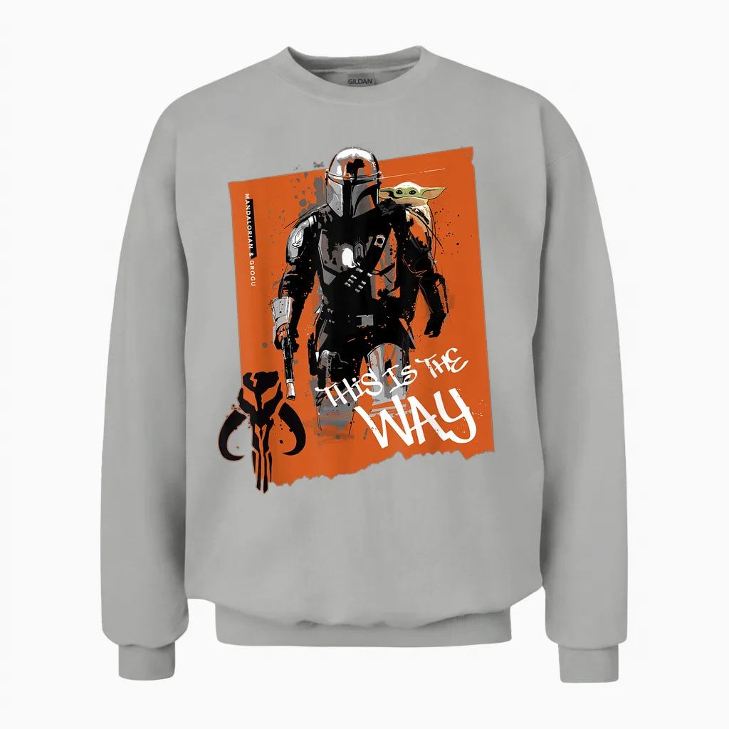 Star Wars: the Mandalorian and Grogu Movie This Is the Way Unisex Sweatshirt in Ash