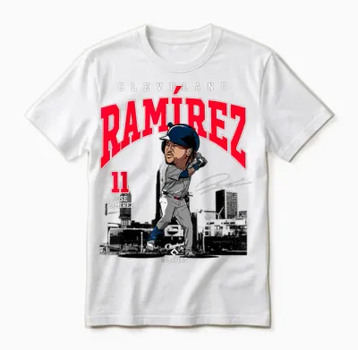 José Ramírez | Cleveland Baseball Mlb Players | Mlbjram4030 Unisex T-Shirt - White