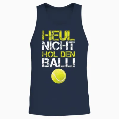 Funny Tennis Player Tennis Ball Unisex Tank Top - Navy