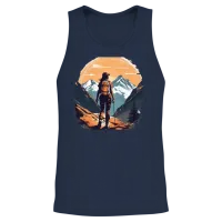 Hiking Girl & Outdoors Unisex Tank Top - Navy – 2