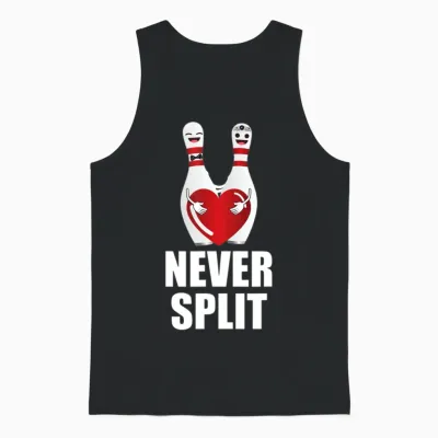 Never Split Bowling Pins Valentine S Dales Matchin Unisex Tank Top - Black