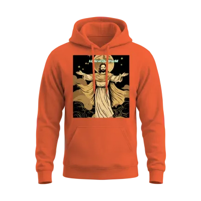 Light of the World Jesus Illustration Unisex Hoodie - Orange