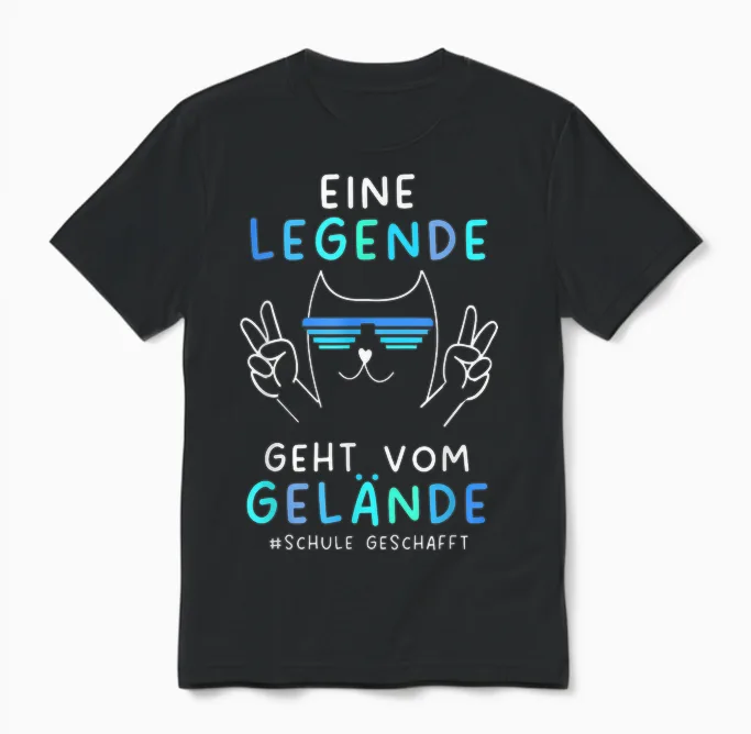 Schulabschluss Abitur Realschule Hauptschule Schule 2026 Unisex T-Shirt in Black