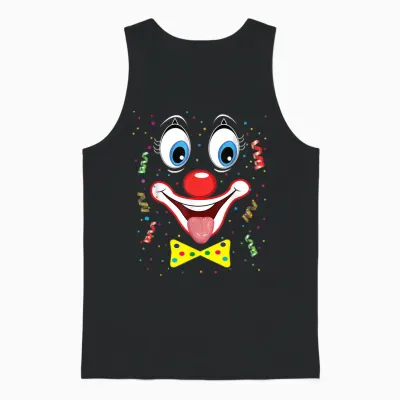 Clown Carnival Costume T-Shirt Carnival Clown Costume Unisex Tank Top - Black