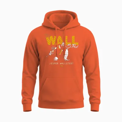 Jesper Wallstedt - the Wall of St. Paul - Minnesota Hockey Unisex Hoodie - Orange