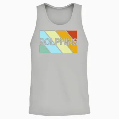 Dolphin Retro Unisex Tank Top - Ash