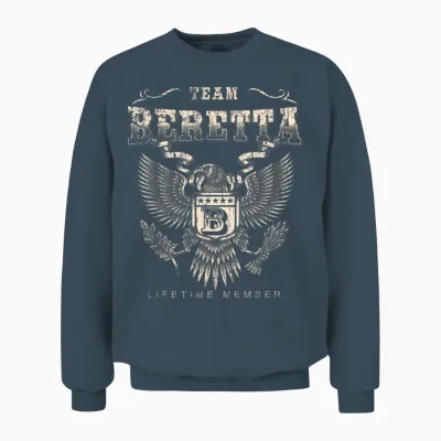 Team Beretta Lifetime Member - Beretta Name T-Shirt, Black Unisex Sweatshirt - Dark Heather