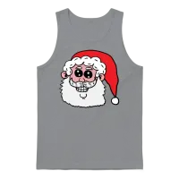 Funny Santa Head — Christmas Gift Unisex Tank Top - Sport Grey – 1