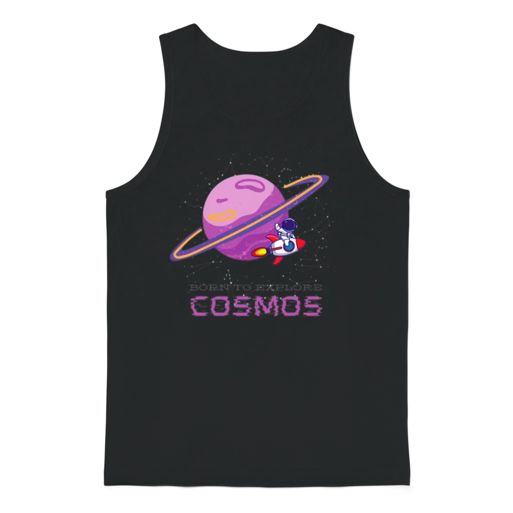 Cool Cosmos Design Unisex Tank Top - Black