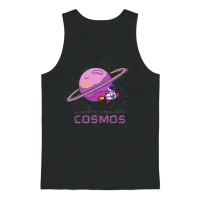 Cool Cosmos Design Unisex Tank Top - Black – 1