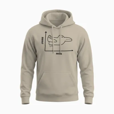 Duck or Rabbit? Unisex Hoodie - Sand