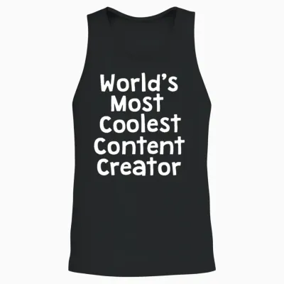 World's Coolest Content Creator Unisex Tank Top - Black
