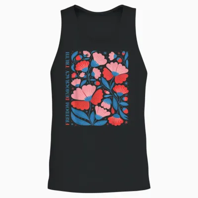 Subtle Anti-Trump Resistance Is Patriotic 4th of July Women Unisex Tank Top - Black