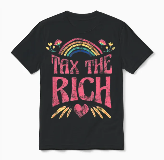 Tax the Rich! Fan Item Left Merch Heidi Reichinnek Unisex T-Shirt in Black