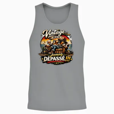 Cadeau Anniversaire Homme Original Vintage Jamais Dépassé Unisex Tank Top - Sport Grey
