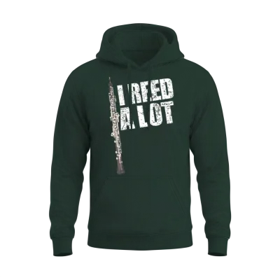 I Reed a Lot Oboe Player Funny Oboes Music Unisex Hoodie - Forest