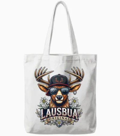 Lausbua Shirt Kinder Trachtenshirt Herren Lederhose Trachten Tote Bags - White
