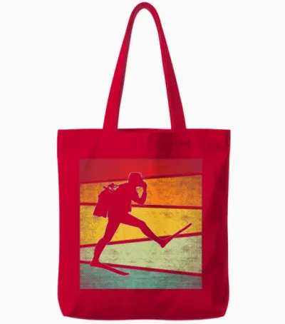 Dive Retro Tote Bags - Red