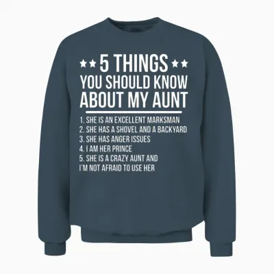 Funny Crazy Aunt Nephew Gift Unisex Sweatshirt - Dark Heather
