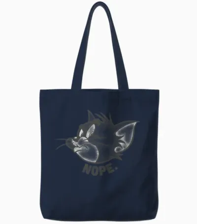 Tom and Jerry Nope Tote Bags - Navy