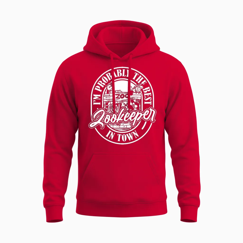 Zookeeper Funny Unisex Hoodie in Red