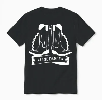 Leben Liebe Line Dance Cowgirl Country Tanzgruppe Linedance Unisex T-Shirt - Black