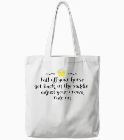Horse Riding Accident Tote Bags - White
