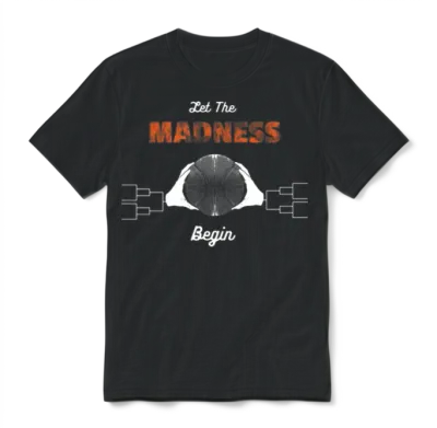 Let the Madness Begin Bracket Basketball Vintage Unisex T-Shirt - Black