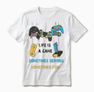 Life Is a Game, Somtimes Serious, Somtimes Fun Unisex T-Shirt - White