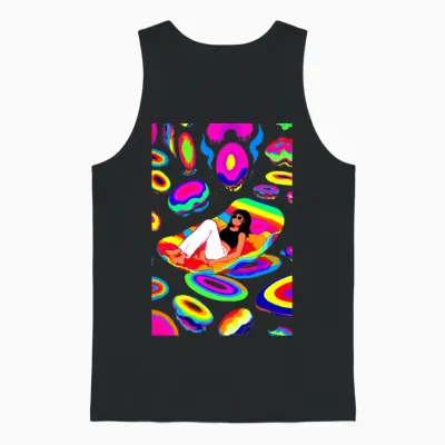 Just Chill Retro V3 Unisex Tank Top - Black