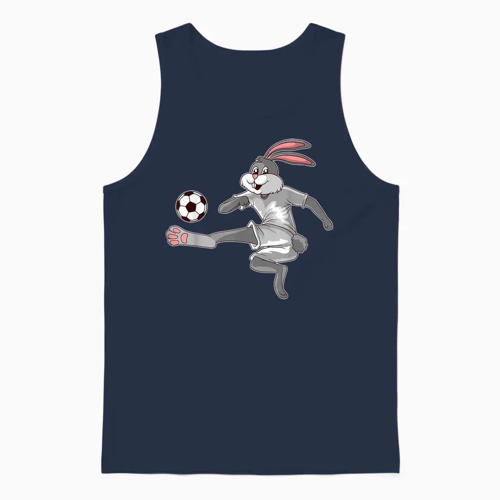 Osterhase Fußball Kaninchen Hase Ostern Unisex Tank Top in Navy