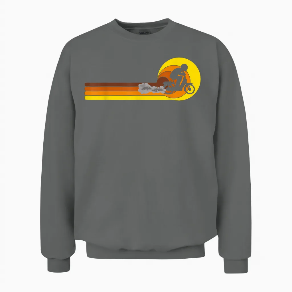 Mofa Mofaroller Moped Mofafahrer Vintage 70er 80er Mofa Unisex Sweatshirt in Graphite Heather