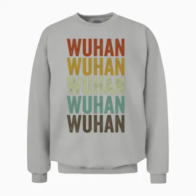Wuhan China Retro Vintage Unisex Sweatshirt - Ash