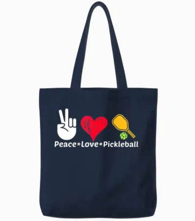 Paddleball Sports Mom Dad Retirement Peace Love Pi Tote Bags - Navy