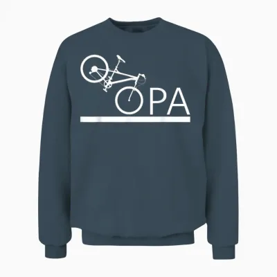 Grandpa Cycling Mountain Bike Grandfather T-Shirt, Black Unisex Sweatshirt - Dark Heather