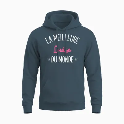 Woman Humor Personalized Gift Bff First Name Louise T-Shirt, Black, Female X-Small Unisex Hoodie - Dark Heather