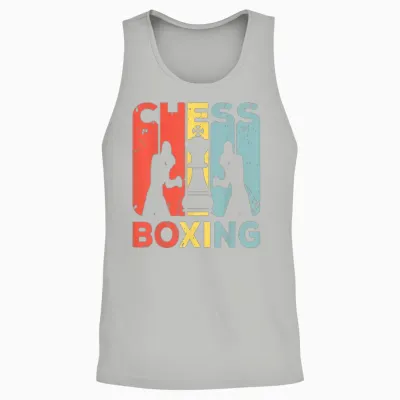 Chess Boxing Vintage Retro Unisex Tank Top - Ash