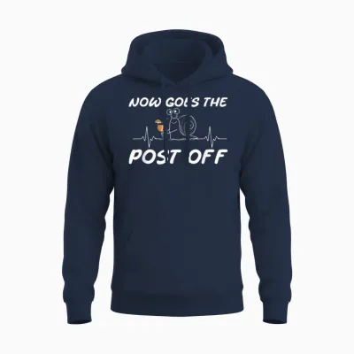 Now Goes the Post off Schnecke Herzschlag Lustig Spruch Unisex Hoodie - Navy