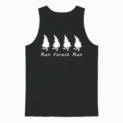 Run Shirt Funny Unisex Tank Top - Black