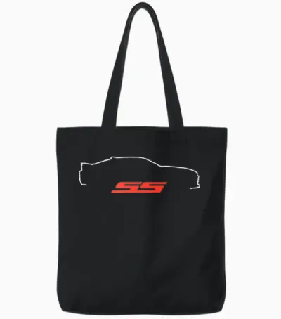 6th Gen Ss Outline Tote Bags - Black