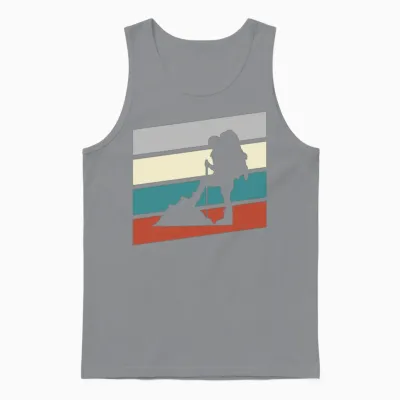 Hiking Retro Unisex Tank Top - Sport Grey