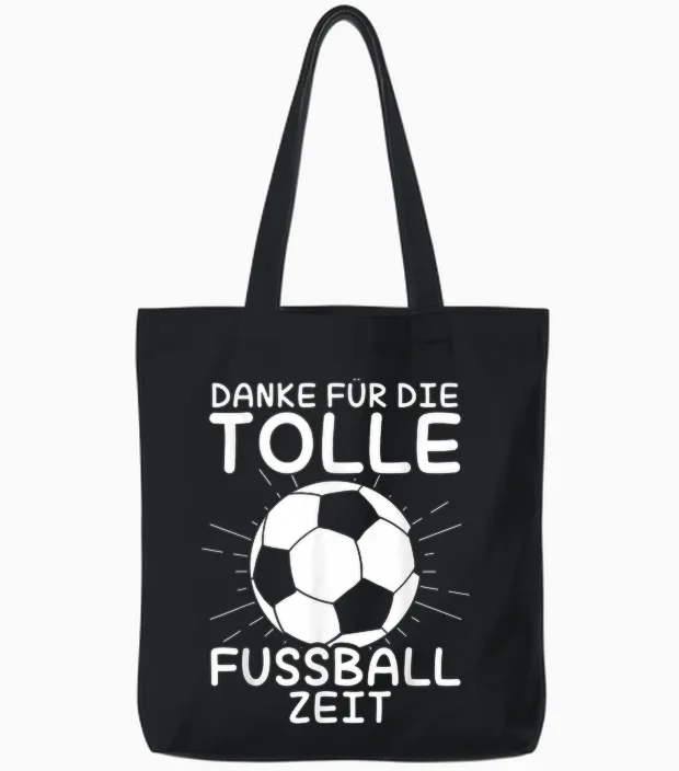 Danke Für Die Tolle Fussball Zeit Fußball Trainer Abschied Tote Bags in Black