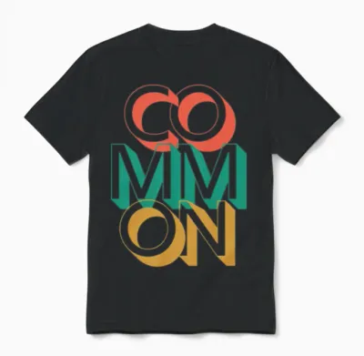 Retro Common Unisex T-Shirt - Black