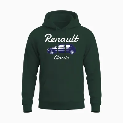 Renault Clio Car Classic Hatchback Unisex Hoodie - Forest