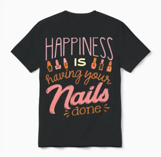 Nail Technician, Nail Service, Nails, Nail Salon Unisex T-Shirt in Black