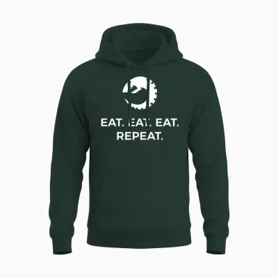 Tyranid Eat Eat Eat Repeat Unisex Hoodie - Forest