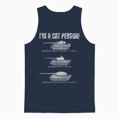 Tank Vi Tiger I German Panther Tank Lover T-Shirt, Black Unisex Tank Top - Navy