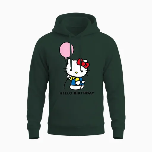 Hello Kitty Hello Birthday Unisex Hoodie - Forest