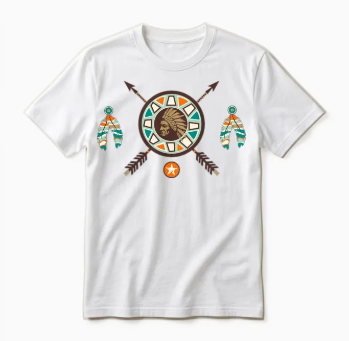 Native American 1 Unisex T-Shirt in White